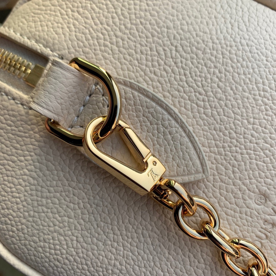 Louis Vuitton Nano Speedy Monogram Empreinte Leather - Cream and Pink