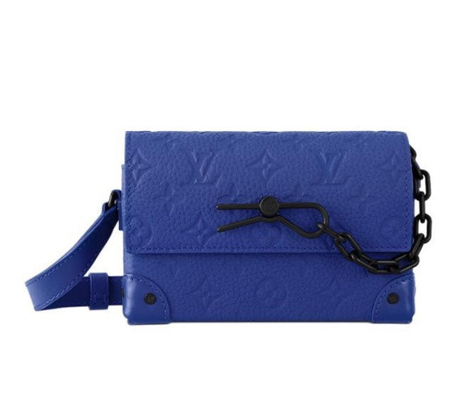 Louis Vuitton Taurillon Monogram Soft Trunk Shoulder Bag - Blue