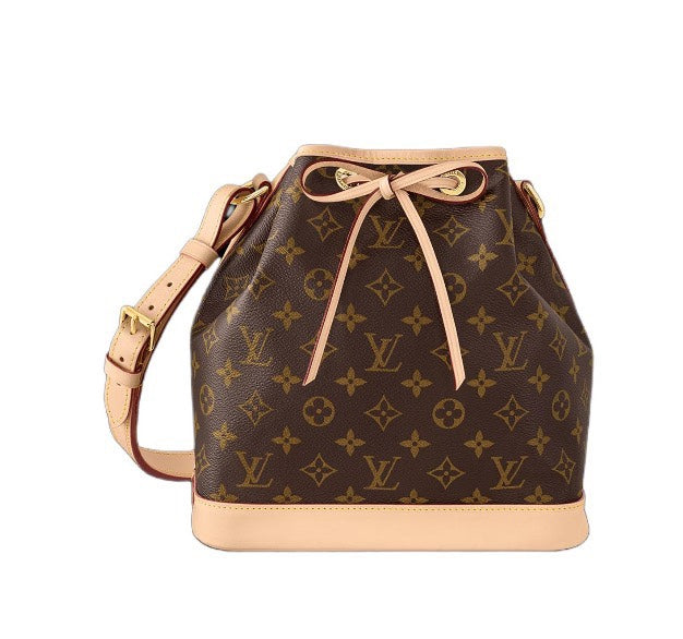 Louis Vuitton Classic Brown Monogram Print Drawstring Bucket Shoulder Bag