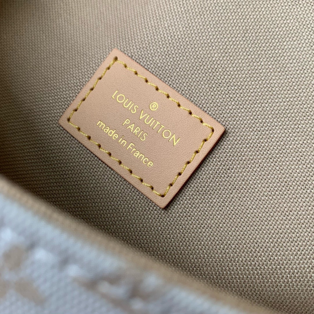 Louis Vuitton Saumur BB Monogram Empreinte Leather Handbag - Creme/Gris