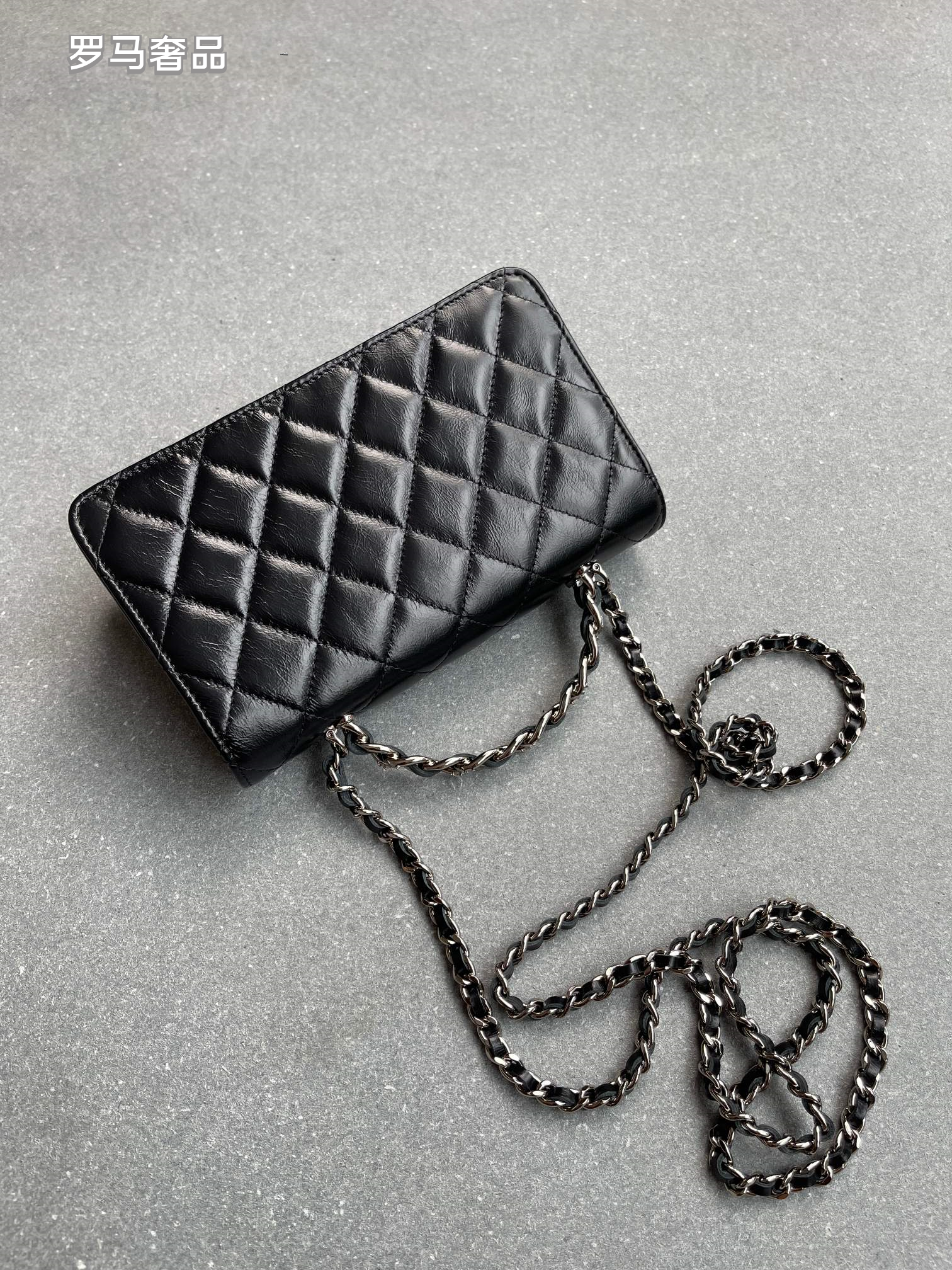 Chanel-Style Quilted Mini Flap Bag with Chain Set - Black &amp; White