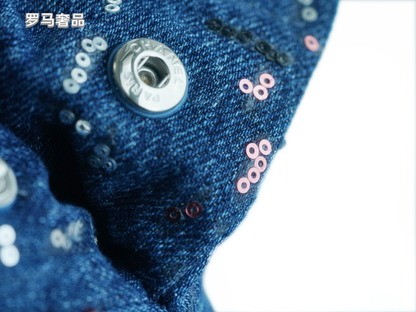 Chanel 22 Denim Patchwork Tote Bag with Matching Pouch - Blue Washed Denim Shoulder Bag