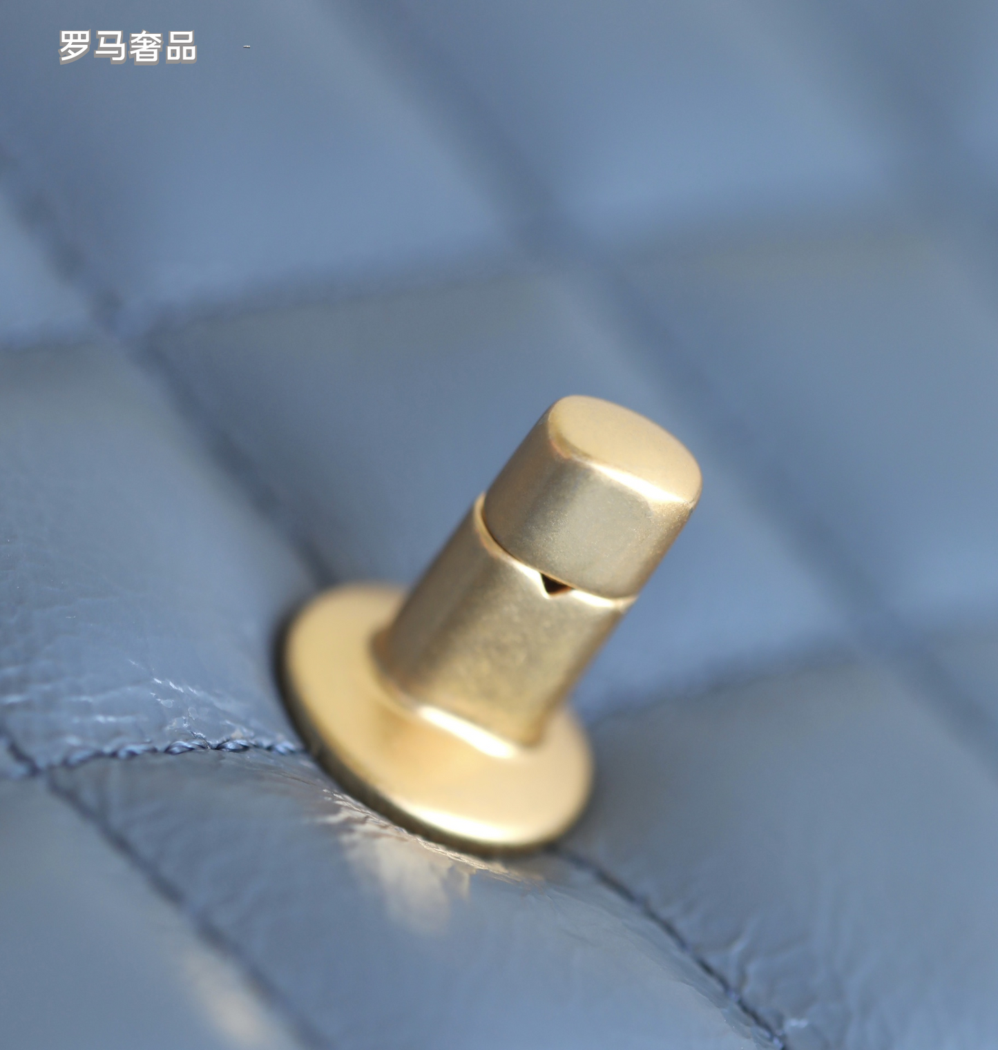 Chanel Quilted Leather Top Handle Flap Bag - Steel Blue with Gold Hardware